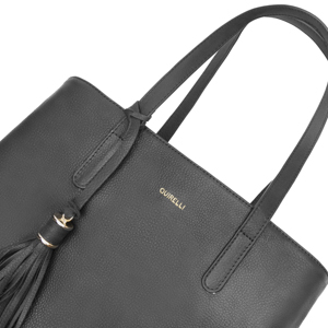 Tote Bag Quirelli para Mujer con Cierre Con Bandola Estilo 010103 Negro
