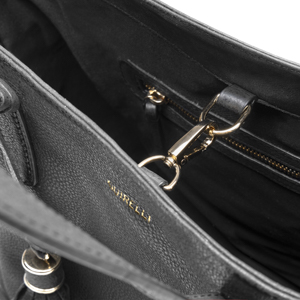 Tote Bag Quirelli para Mujer con Cierre Con Bandola Estilo 010103 Negro