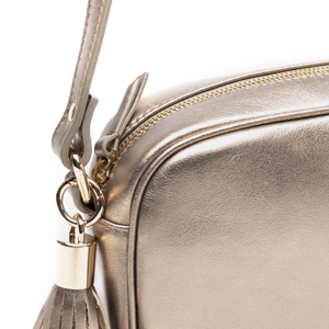 Bandolera Quirelli para Mujer con Correa Ajustable Estilo 020103 Lunar Metalico