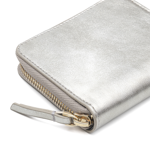 Cartera Quirelli para Mujer con Refuerzo Interno Estilo 030103 Plata