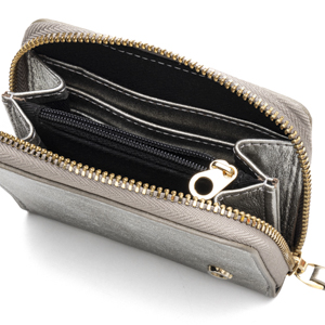 Cartera Quirelli para Mujer con Refuerzo Interno Estilo 030103 Plata