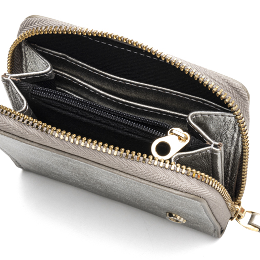 Cartera Quirelli para Mujer con Refuerzo Interno Estilo 030103 Plata