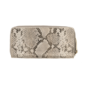 Cartera Quirelli para Mujer con Refuerzo Interno Estilo 040102 Serpiente Gris