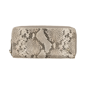 Cartera Quirelli para Mujer con Refuerzo Interno Estilo 040102 Serpiente Gris