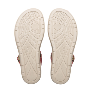 Sandalia Confort Casual Flexi para Mujer 100% Piel Estilo 100227 Carmin