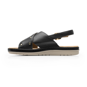 Sandalia Confort Casual Flexi para Mujer 100% Piel Estilo 100233 Negro
