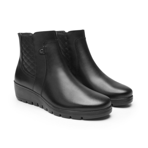 Botín Confort Cuña Flexi para Mujer con Ligereza y Suavidad Estilo 104821 Negro