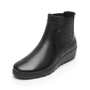 Botín Confort Cuña Flexi para Mujer con Ligereza y Suavidad Estilo 104821 Negro