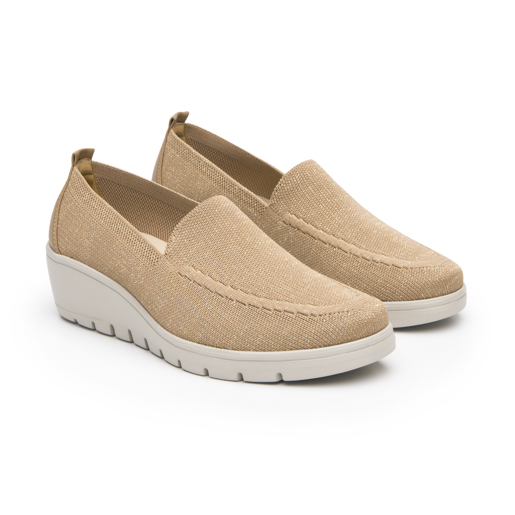 Slip On Tejido Flexi para Mujer Estilo 104824 Beige