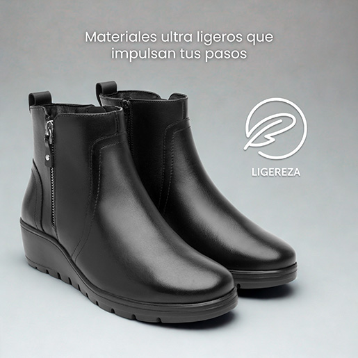 Botín Casual Suela Dentada Flexi para Mujer Estilo 104827 Madera