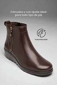 Botín Casual Suela Dentada Flexi para Mujer Estilo 104827 Madera