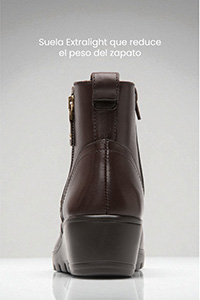 Botín Casual Suela Dentada Flexi para Mujer Estilo 104827 Madera