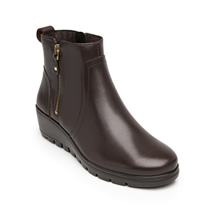 Botín Casual Suela Dentada Flexi para Mujer Estilo 104827 Madera
