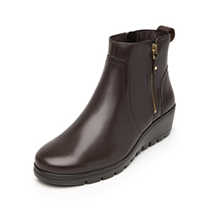 Botín Casual Suela Dentada Flexi para Mujer Estilo 104827 Madera