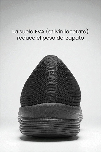 Slip On Tejido Flexi para Mujer con Ligereza y Suavidad Estilo 104919 Negro