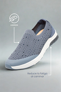 Sneaker Tejido Flexi para Mujer con Suela Extra Ligera Estilo 105111 Negro