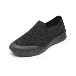 Sneaker Tejido Flexi para Mujer con Suela Extra Ligera Estilo 105111 Negro