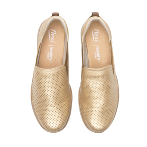 Slip On Casual Flexi para Mujer con Recovery Foam Estilo 107601 Oro