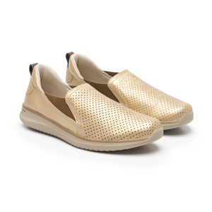 Slip On Casual Flexi para Mujer con Recovery Foam Estilo 107601 Oro
