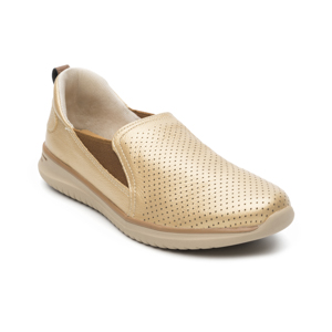 Slip On Casual Flexi para Mujer con Recovery Foam Estilo 107601 Oro - Tan