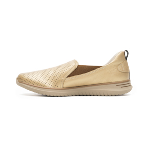 Slip On Casual Flexi para Mujer con Recovery Foam Estilo 107601 Oro - Tan