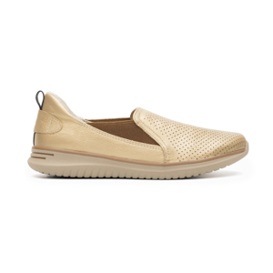 Slip On Casual Flexi para Mujer con Recovery Foam Estilo 107601 Oro - Tan
