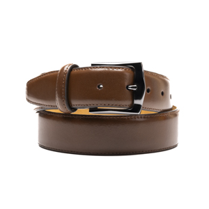 Cinturón Quirelli para Hombre con Hebilla Metálica Estilo 110102 Café