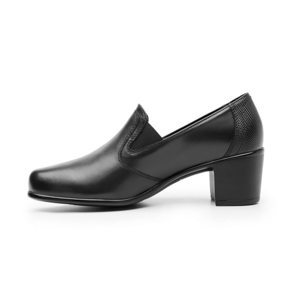 Zapato Casual De Tacón Flexi para Mujer Estilo 110401 Negro