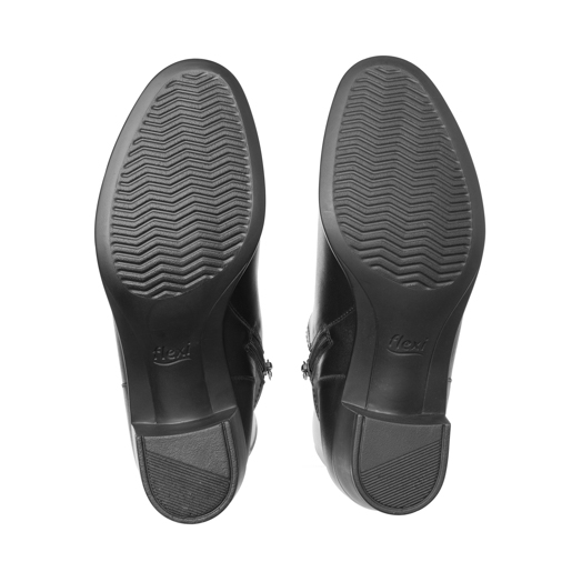 Botín Casual Tacón Flexi para Mujer con Cierre Interno Estilo 110421 Negro