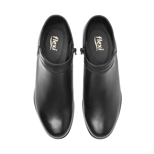 Botín Casual Tacón Flexi para Mujer con Cierre Interno Estilo 110421 Negro