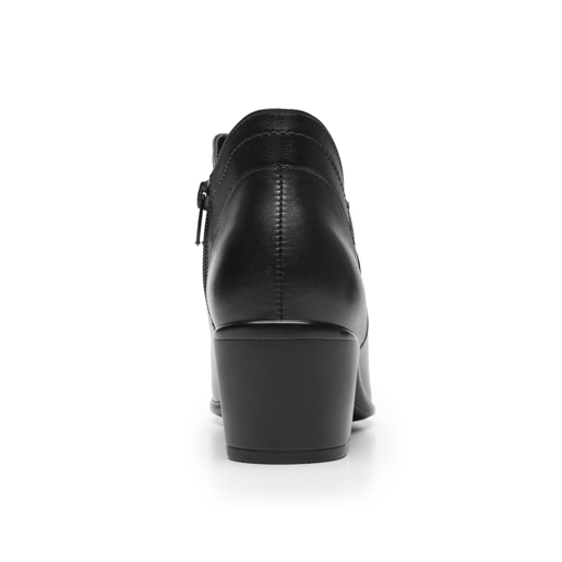 Botín Casual Tacón Flexi para Mujer con Cierre Interno Estilo 110421 Negro