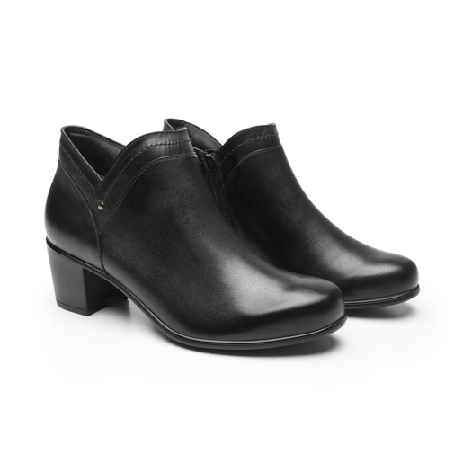 Botín Casual Tacón Flexi para Mujer con Cierre Interno Estilo 110421 Negro