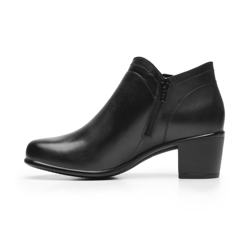Botín Casual Tacón Flexi para Mujer con Cierre Interno Estilo 110421 Negro