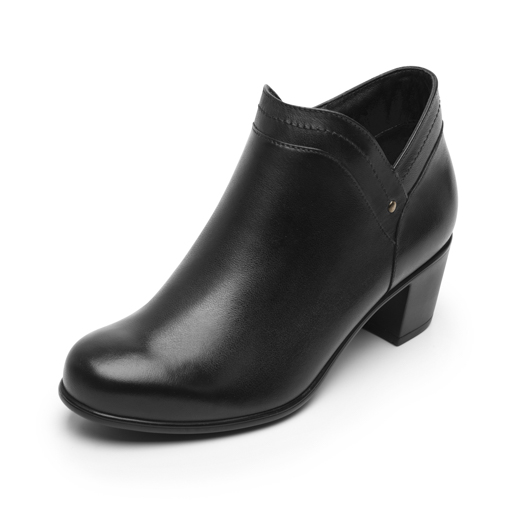 Botín Casual Tacón Flexi para Mujer con Cierre Interno Estilo 110421 Negro
