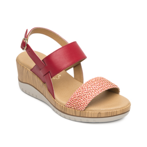 Sandalia De Plataforma Flexi para Mujer Estilo 113325 Carmin