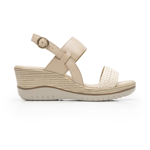 Sandalia De Plataforma Flexi para Mujer Estilo 113325 Crema