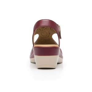 Sandalia Cuña Baja Flexi para Mujer Estilo 116013 Cereza