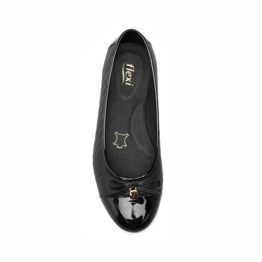 Balerina Con Puntera Flexi para Mujer con Plantilla Transpirable Estilo 116310 Negro