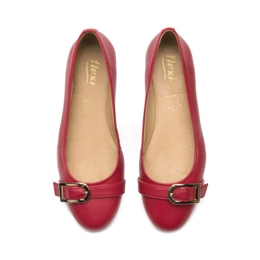 Balerina Casual Flexi para Mujer Estilo 116316 Carmin