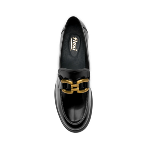 Mocasín Semivestir Con Hebilla Flexi para Mujer Estilo 119502 Negro