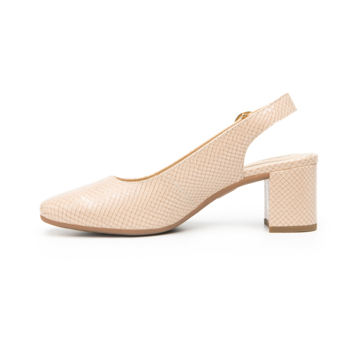 Zapatilla Punta Cuadrada Flexi para Mujer con Comfort Walk Estilo 119704 Nude