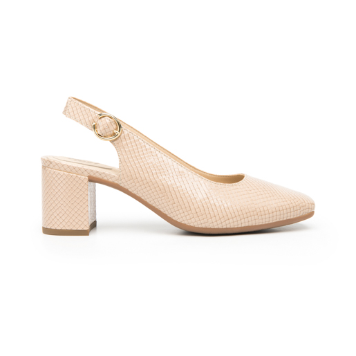 Zapatilla Punta Cuadrada Flexi para Mujer con Comfort Walk Estilo 119704 Nude