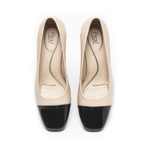 Zapatilla Punta Cuadrada Flexi para Mujer Estilo 119705 Beige