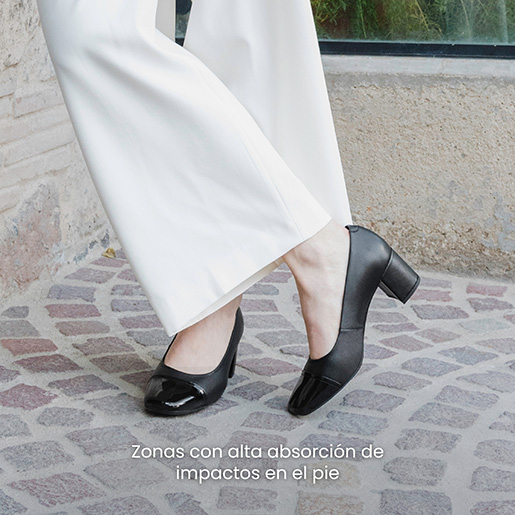 Zapatilla Punta Cuadrada Flexi para Mujer Estilo 119705 Negro