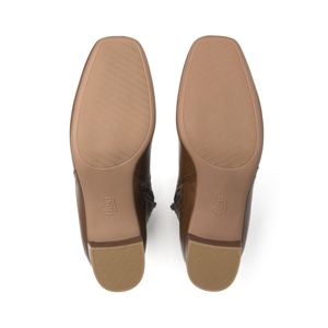 Botín Tacón Bajo Flexi para Mujer con Cierre Interno Estilo 119709 Dark Tan