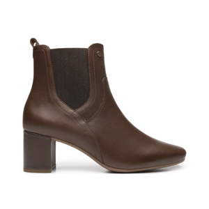 Botín Tacón Bajo Flexi para Mujer con Cierre Interno Estilo 119709 Dark Tan