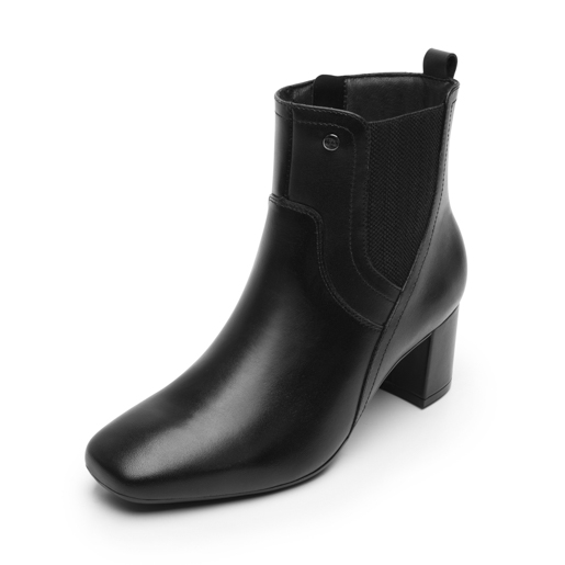 Botín Tacón Bajo Flexi para Mujer con Cierre Interno Estilo 119709 Negro