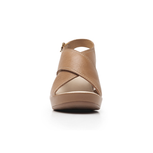 Sandalia De Tacón Flexi para Mujer con Suela Bidensidad Estilo 122701 Camel