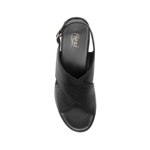 Sandalia De Tacón Flexi para Mujer con Plantilla Doble Densidad Estilo 122701 Negro