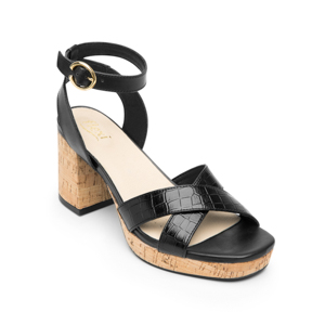 Sandalia De Tacón Flexi para Mujer con Comfort Walk Estilo 123001 Negro